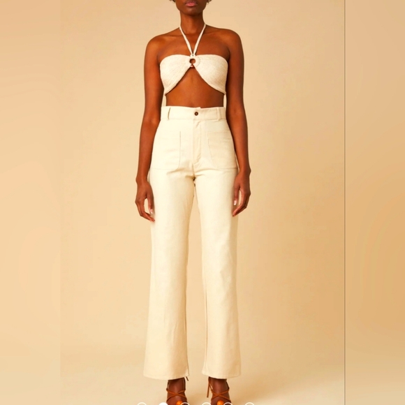 Savannah Morrow Jada pants ivory XS NWT - Picture 1 of 6